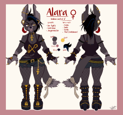 Ref sheet for @mannwich of his new OC Alara :DShe gon’ fuck you up, Scrub.