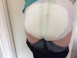 curlyfrixxs: alwaysbeenjess:  @curlyfrixxs in her dirty nappy. Silly baby, isn’t she?  I’m not a silly baby momma! 