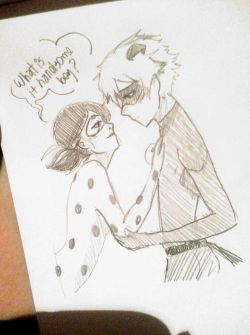Post reveal in which Marinette can be now flirtatious as fuck towards Chat/Adrien (but then regrets it)