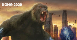 kaijuflicks:  Excited for Skull Island! So some Fan Art! First, a Kong 2020 Concept Image. Essentially, this is Kong when he has matured and grown up to fight Goji in 2020. Also, had to give him his ‘special ability’.And then, the fun piece, I put