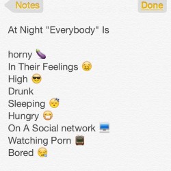 At Night “Everybody” Is  horny