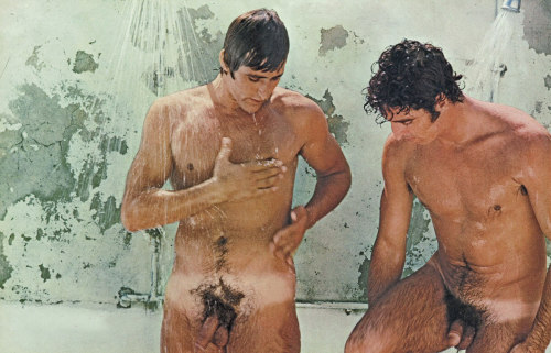 cutpride:  Two vintage Australian Twins in Playgirl showing off their matching circumcised cocks