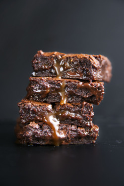 do-not-touch-my-food:  Salted Caramel Double Chocolate Brownies