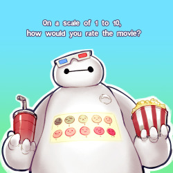 rr-raveeoftitans:  Just went to watch Big Hero 6, and my impression of this moive …. ITS BEYOND 10+!!! Baymax is so adorable T/////T