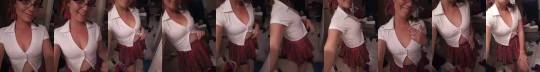 playfulhazel:Forgot to add the video from the School girl costume the other day, you like it?