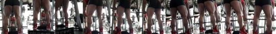   Charly Rodriguez Hernandez - Once you are done staring at him from the back look at his reflection. His legs are swollen to the point of being bloated with muscle, blood, and rampant unchecked testosterone; but it’s still not fucking enough.    Note: