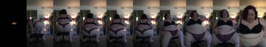 SSBBW breaks office chair bouncing her fat ass on it - Preview       