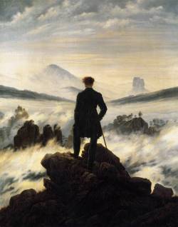 Wanderer Above the Mist by Casper David Friedrich, 1818.