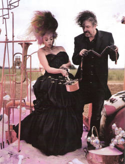 heartlesshippie:  bohemea:  Helena Bonham Carter &amp; Tim Burton - Vogue UK by Tim Walker, December 2008  