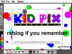 lol! everytime i hit the dynamite button, and the noise came on, I HAD THIS WEIRD LIKE EXPLOSION RAT POISONING SMELL IN MY HEAD.  so i hate hate kid pix now. bad memories. D: thefirststaryousee:  stuckinrepeat:  deafeningquiet:  bagelbites:  mariaisawonde