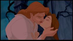 heartlesshippie:  fydisneymovies:  Beauty and the Beast (1991)  Now THIS is a kiss!  There&rsquo;s passion in their kiss xD