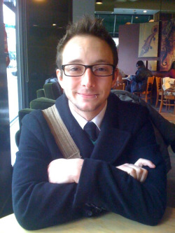 hotgaynerds:  Apollo, all dressed up for his interview. Sexy bitch.  You both look so good in glasses!!!
