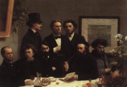 Henri Fantin-Latour. The Corner of the Table. 1872 Paul Verlaine, Arthur Rimbaud, Elzear Bonnier, Leon Valade, Emile Blemont, Jean Aicard, Ernest d’Hervilly, Camille Pelletan.