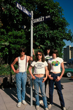 The Ramones On Sunset Boulevard, 1978. California       