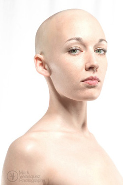 Here is Ashleigh, who in early 2008 at the age of 24 found out she had Cervical Cancer. With the hair falling out in large clumps from the chemo, she decided to just shave it, and I really wanted to document that. We shot some nice portraits of her with