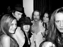 Axl Rose and Sebastian Bach at the Purple after party at Rose