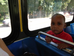 Boy on Bus, New York This boy stared at me the entire journey
