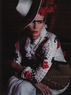  Claudia Schiffer as Frida Kahlo by Karl Lagerfeld