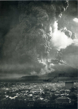 Sakurajima  | 桜島 1914 eruption as seen from Kagoshima