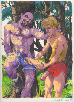 axxionman:  gayeroticartarchive:  art by Michael Kirwan(via androphilia)      (via TumbleOn)