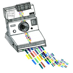 yearslater:  Polaroid color camera (2) (by littleisdrawing) 