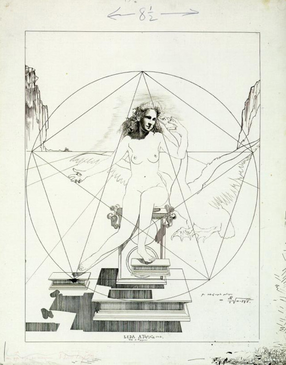 sealmaiden:  Salvador Dali Study for Leda Atomica 1947 via History of Art 