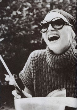 Gemma Ward wearing Chanel sunglasses in Vogue