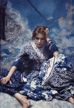 Jessica Stam by Paolo Roversi for Kenzo Spring