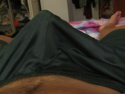 I fucking love guys in basketball shorts. Add that to my list of fetishes. So I need me a hairy, meaty, uncut man who wears hanes briefs and likes to go commando in basketball shorts. Oh, and who loves jockstraps and lets me munch on their asses whenever