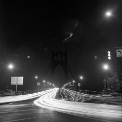 lightpaint:  St. Johns Bridge, study 5 (by Zeb Andrews) 