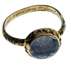  A Woman’s “Memorial Poesy Ring” From 1592, Made Of Gold And Rock Crystal.