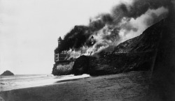 The Burning of the Cliff House, San Francisco, California photo by W.E. Worden, 1907