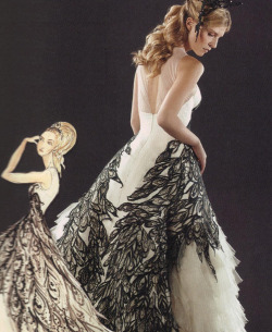 Leoness:  “Fleur’s Dress Is Made In Organza And Decorated With A Pair Of Phoenixes