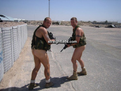 I&rsquo;ve heard our military boys are not getting the supplies they need, but this is ridiculous!  (And also pretty hot!)