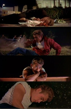 moviesinframes:  Rebel Without a Cause, 1955 (dir. Nicholas Ray)By MaL’Ore [more Rebel Without a Cause here] 