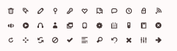 Iconic Icon Set  Iconic is a minimal set of icons consisting of 136 marks in raster, vector and font formats — free for public use. 
