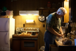 Brother Roger cooking breakfast, Canaan Valley, West Virginia, 2009.  Comments/Questions?