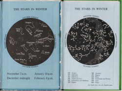 starrystillness:  The stars in winter from the Ladybird books, The Night Sky and The Stars and Their Legends. 