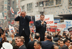 Lyndon B. Johnson photo by Walter E. Bennett for Times; California Campaign Parade, October 1964