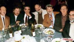 thedailywhat:  From The Archives: Ron Howard, Steven Spielberg, Martin Scorsese, Brian De Palma, George Lucas, Robert Zemeckis and Francis Ford Coppola, celebrating Lucas’s 50th birthday at Skywalker Ranch, May 14, 1994. From The Hollywood Reporter: