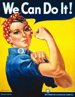 thedailywhat:  RIP: Geraldine Doyle, who served as the inspiration for J. Howard Miller’s iconic WW2-era poster “We Can Do It!” (more commonly known as “Rosie the Riveter”), passed away this Sunday in her hometown of Lansing, Michigan. She was