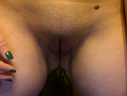curioustostart:  Letting the labia hang as requested? haha I always think it looks weird that you can see my bum cheeks ?