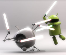 2tall:  Droid vs Apple  This is hot right