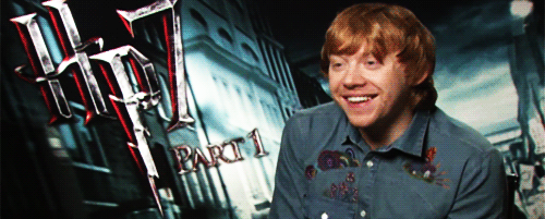Rupert Grint had to be kicked off the set while Emma and Daniel filmed the kissing scene in Harry Potter and the Deathly Hallows Part 1 because he couldn't stop laughing.