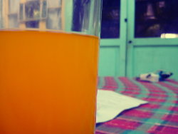 Orange Juice. Uhm… (Taken with picplz.)