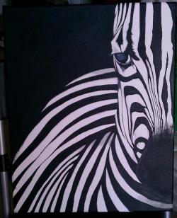 Zebra I painted .   (:
