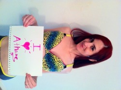 rubyviolence:  Colorful FAN SIGN for sweetie @AthamesCurse aka Athame Morrigan! xoxo  i want that bra so bad! very sexy and fun fansign! :D
