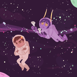 qeti:  moon-king asked: In space, no one can hear you honk.  well that doesnt help karkat from not being annoyed 