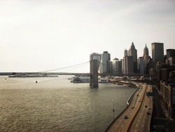 nythroughthelens:  The view is of the Manhattan skyline, Brooklyn Bridge and FDR Drive as seen from the pedestrian walkway of the Manhattan Bridge. (Clicking through the photo will take you to where it is located on Flickr where you can see larger version