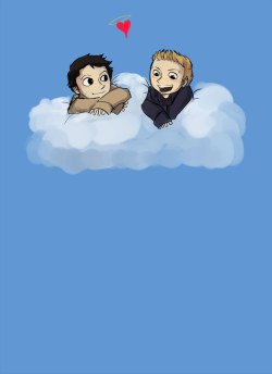 wingsexual:  perpetuallycaffeinated:  In times of my ship’s distress, I’ve seen the term “Dean/Cas cloud” mentioned.  So. Here it is.  This is my permanent residence.  REBLOGGING THIS SHIT BEFORE I GO TO BED FOR ALL OF MY DEAN/CAS PEEPS HYPERVENTILATING
